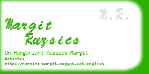 margit ruzsics business card